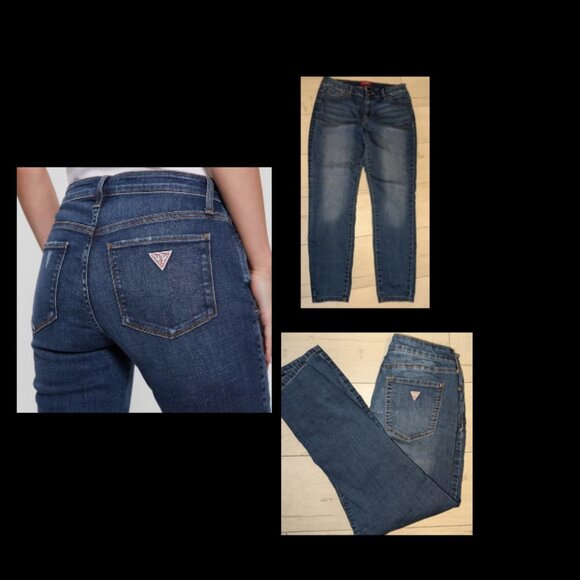 Guess Denim - Womens GUESS Cropped Straight Jeans Size 30